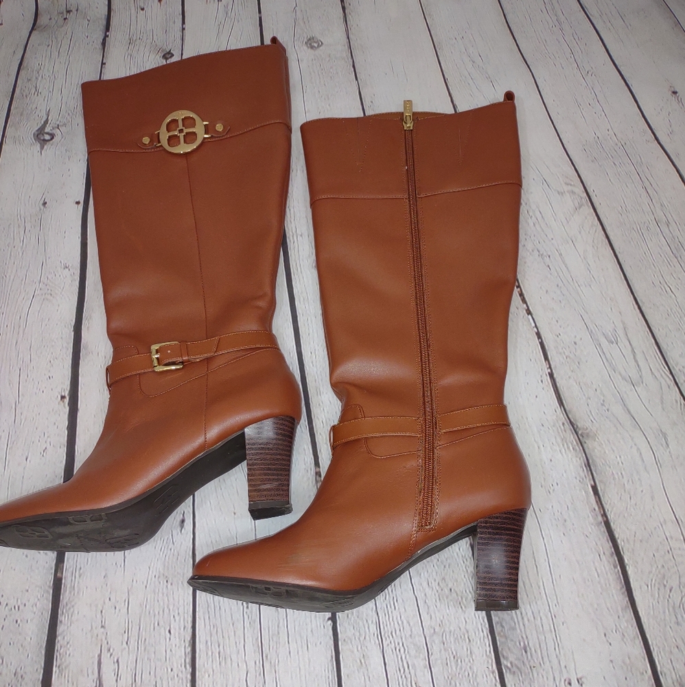 18-inch, Iman,Size10-M, Cognac Colored boots.